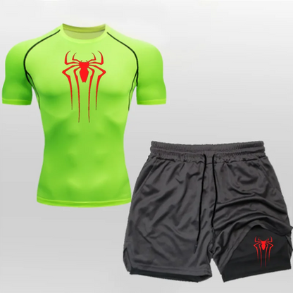 FitFlow™ Compression Shirt & Shorts Fitness Gym Workout