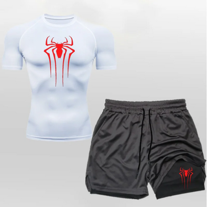 FitFlow™ Compression Shirt & Shorts Fitness Gym Workout