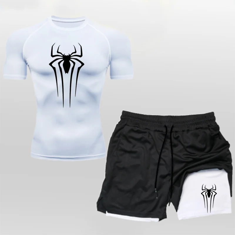 FitFlow™ Compression Shirt & Shorts Fitness Gym Workout